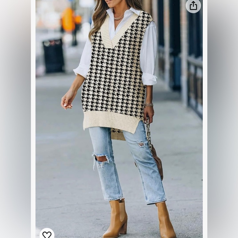 Plaid sweater vest